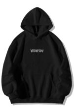Wednesday Addams Ön Arka - Siyah Sweatshirt