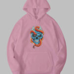 Yılan Kurukafa - Pembe Sweatshirt