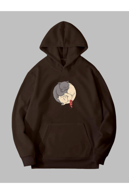 Ying Yang – Kahverengi Sweatshirt