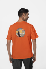 Yıldızlı Gece Ön-Arka - Turuncu T-Shirt - Görsel 3