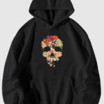 Çiçek Kurukafa - Siyah Sweatshirt