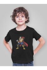 Thor - Süper Kahraman - Siyah Çocuk T-Shirt