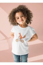 Aydaki Tatlı Tilki - Beyaz Çocuk T-Shirt