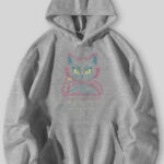 Cyber Claw Kitty - Gri Sweatshirt