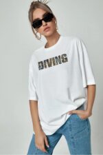 Diving - Beyaz T-Shirt - Görsel 2